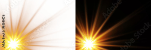 Sunshine light effect with smooth gradient glow and atmospheric brightness in PNG format. PNG sunlight.