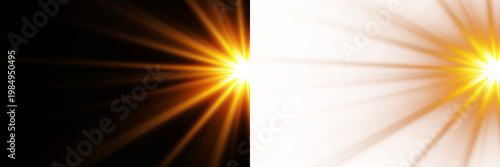Sunshine light effect with smooth gradient glow and atmospheric brightness in PNG format. PNG sunlight.