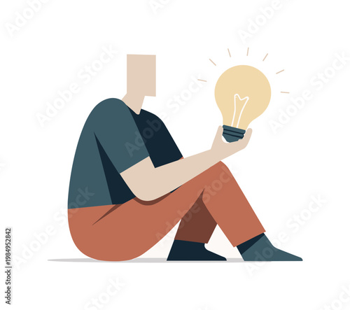 Awareness driven reasoning consolidates as one abstract form becomes a clear anchor for thought. Stylized editorial character