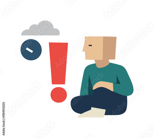 Individual turning attention toward one dominant pressure element while others remain present, signaling awareness of work