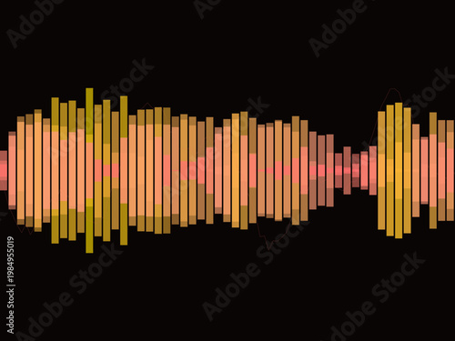 Audio Waveform Equalizer Bar Music Frequency Design