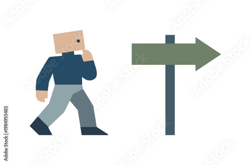 Geometric Professional Journey. Work purpose clarification practice developing as the professional steps closer to the symbol,