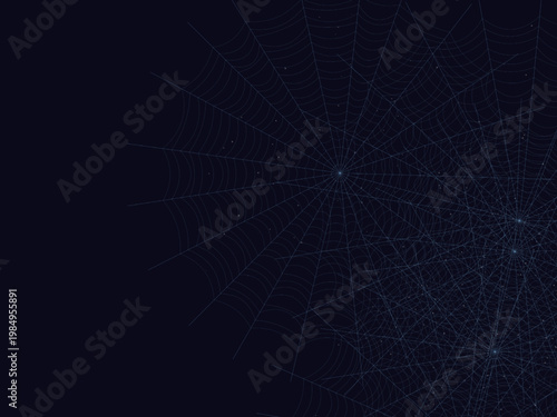 Delicate Spider Web Pattern Geometric Background