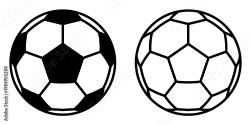 Soccer ball vector. Football ball icon