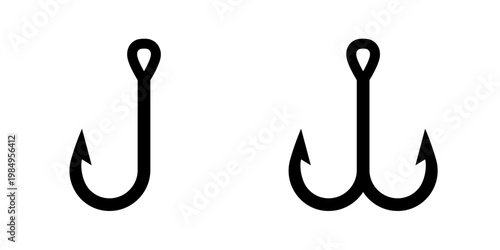 Fishing hook icon. Fishing hook vector.