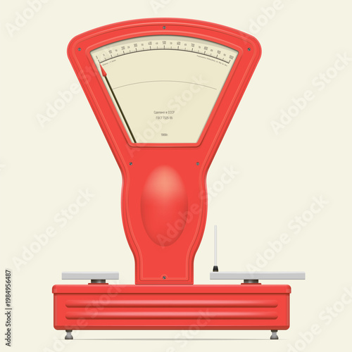 Retro Soviet industrial scales vector