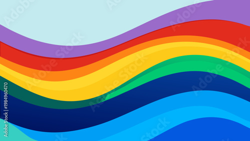 Vibrant gradient waves blending into a rainbow spectrum of colors