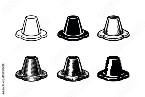 Reinforced base of a piping tip designed for stable attachment and safe use   six versions of