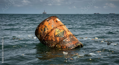 Ocean Pollution Scene