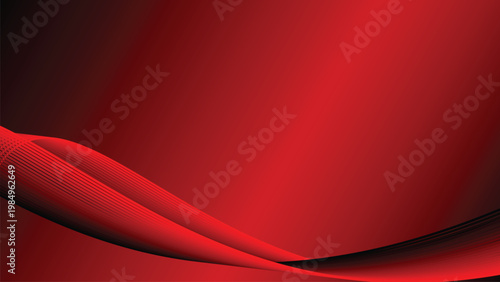 Abstract background with vibrant red silky waves and deep crimson gradient for luxury digital wallpaper and elegant design