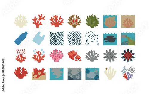 Tropical coral reef threats like bleaching pollution damage and environmental stress affecting warm water coral ecosystems clean