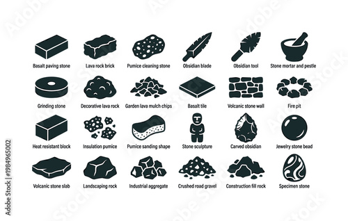 Volcanic rock uses like construction materials tools decorative stone and industrial applications of igneous rocks clean solid