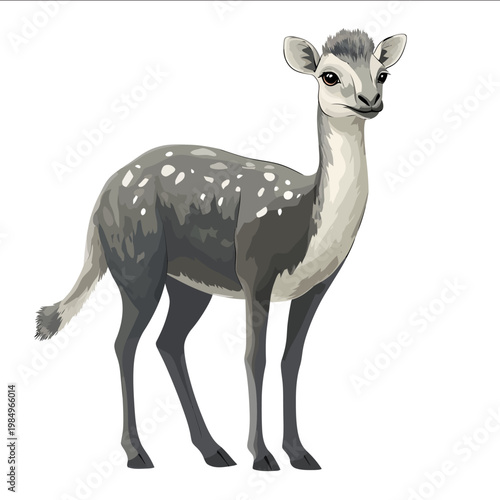 simple vector Eohippus clipart illustration white background vector art style simple design flat illustration no shadows