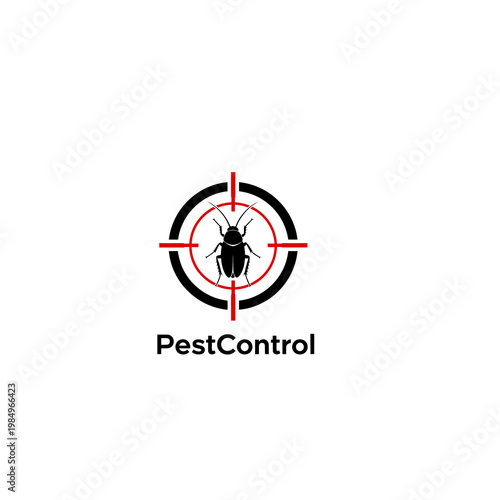Pest control service insect logo design.