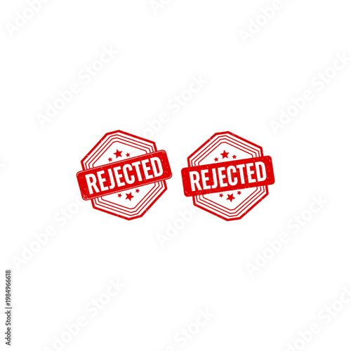 Rejected stamp seals with red stars.