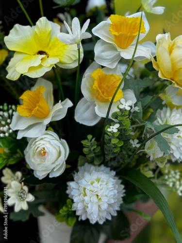 Elegant Floral Composition in White Pot