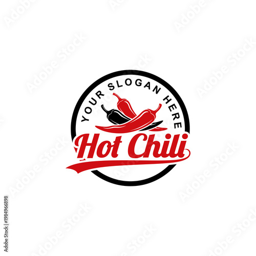 Red hot chili pepper logo design.