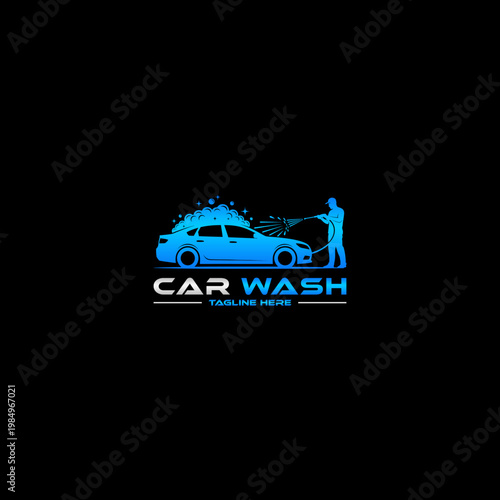 Car wash service logo design.