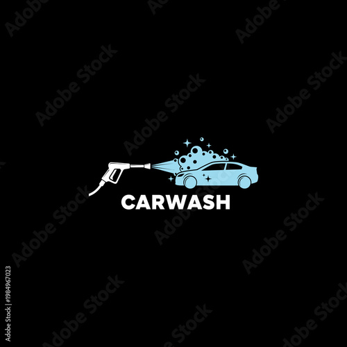 Car wash cleaning service logo design.