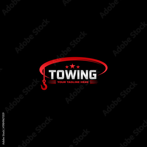 Towing Service Logo Design Concept.