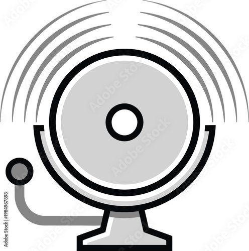 Vector graphic illustration of a vintage radio transmitter device