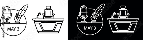 World Press Freedom Day, May 3rd, journalist symbols
