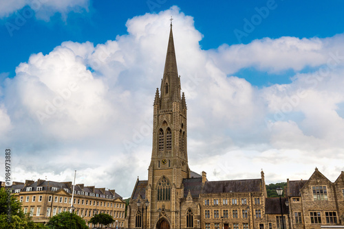 St John The Evangelist Church Gothic Spire in Bath, Somerset, England, UK