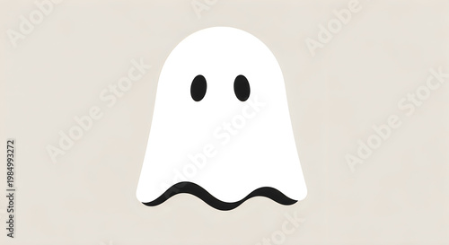 Charming cartoon ghost illustration a spooky yet cute halloween character design