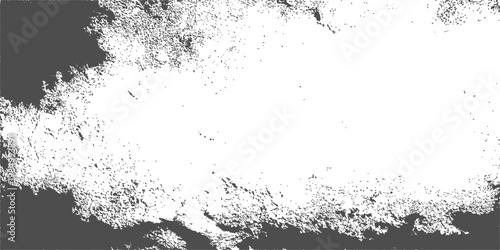 An abstract grunge background features a black ink splat frame integrated with a clear blue liquid wave and transparent bubbles to capture a sense of wet motion and cold freshness in a macro design