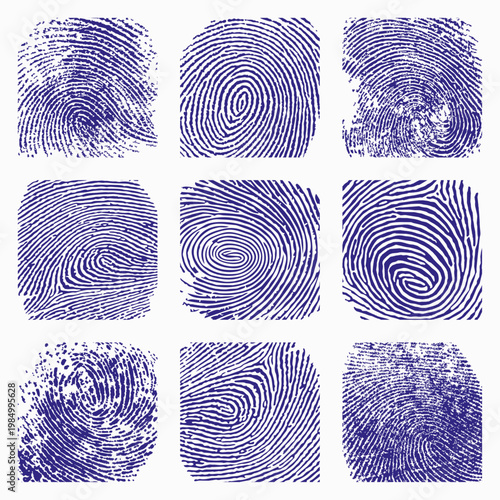 Fingerprint Collection Set – Biometric Identity Patterns