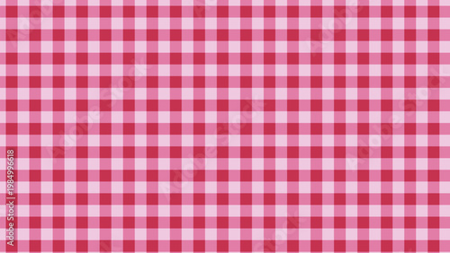 A classic checkered pattern displaying a charming repetition of light pink and deep red squares