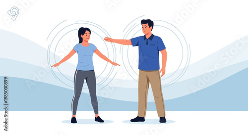 Couple practicing social distancing for health and safety during pandemic, maintaining physical space