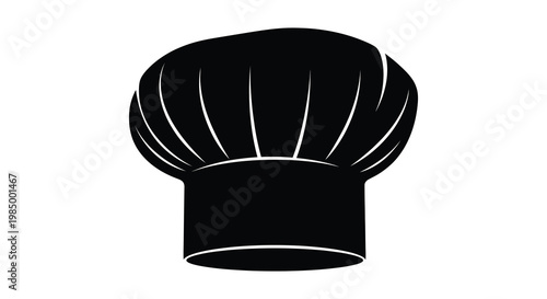 A striking black silhouette of a traditional chef s toque culinary artistry silhouette