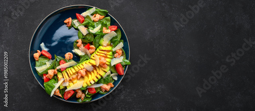 Avocado Shrimp Cheese Salad Banner