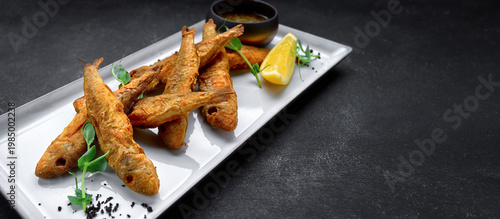 Fried Red Mullet On Plate