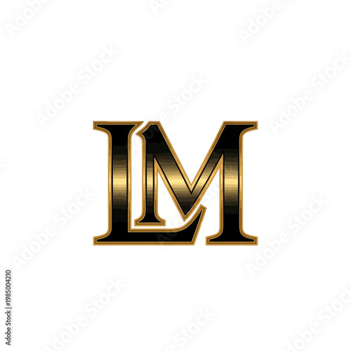 Elegant LM Monogram Logo Design.