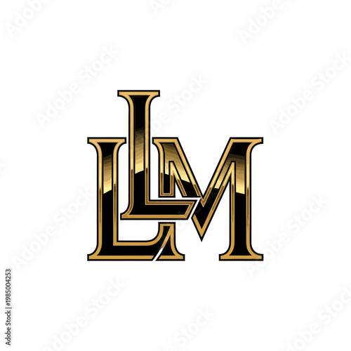 Elegant LM Monogram Logo Design.