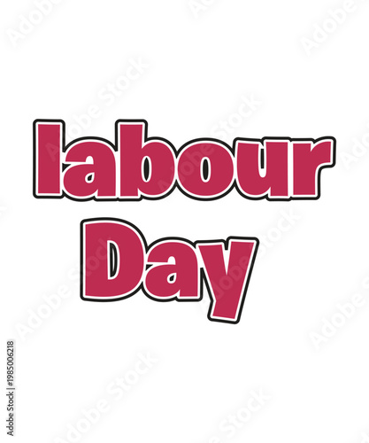 happy labour day logo, labour day typography logo, 1 may labour day