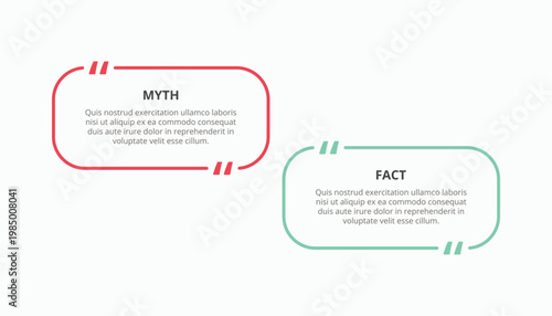 Myth versus Fact Quote Box Graphic for Information Design