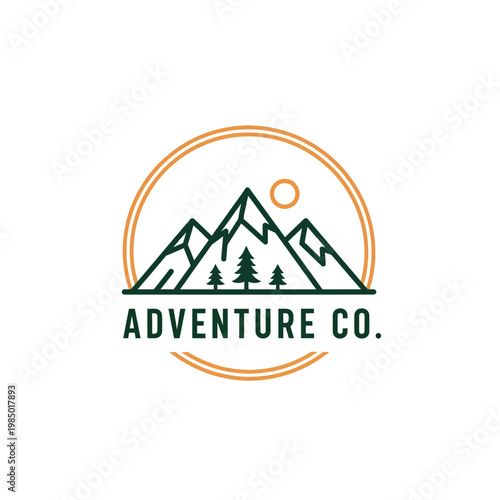 Adventure Company Mountain Logo Design.