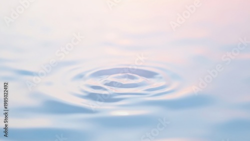 Water droplet on the surface of water. The ripple pattern creates an abstract design.