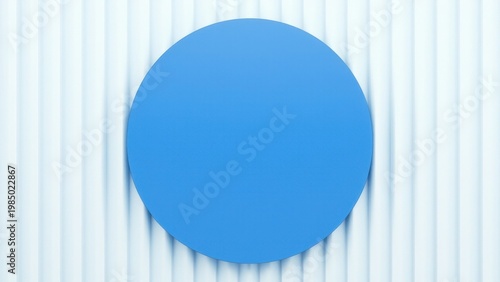 Cut-out of blue circle on a white background with grid lines.