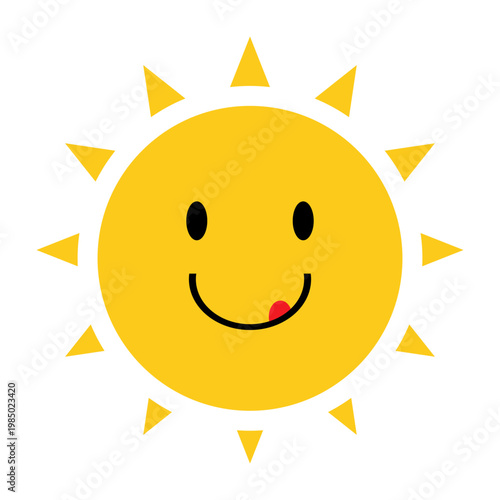 vector happy sun cartoon character