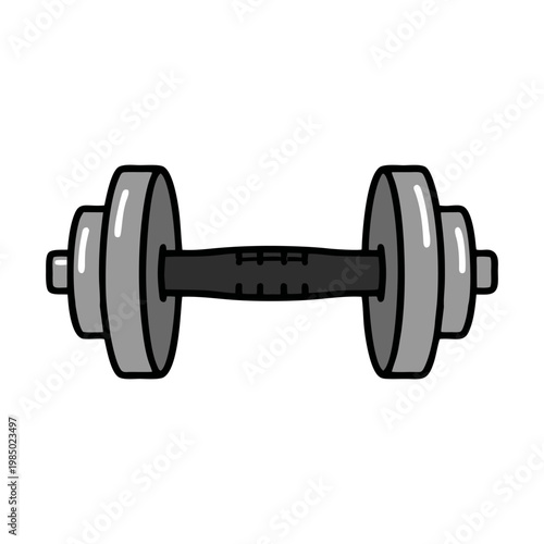 vector dumbbell isolated on white background
