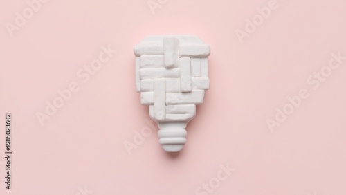 A LED light bulb made from Lego blocks.