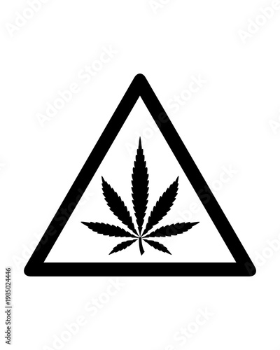 Cannabis packaging warning Icon Vector SVG