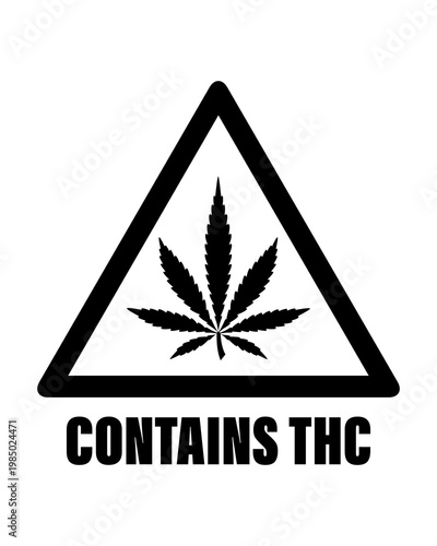 Contains THC Warning Black Symbol Vector SVG