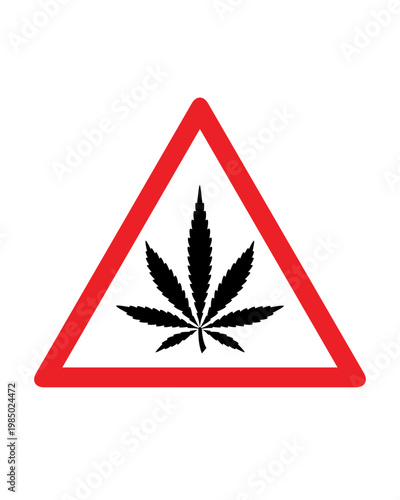  Cannabis warning Symbol Vector SVG