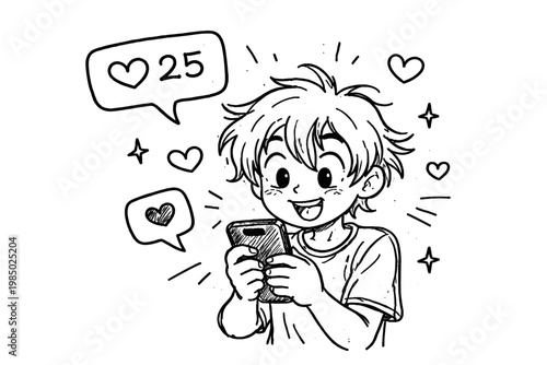 Vector likes simple doodle person scribble image generation imperfect messy checking naive childlike