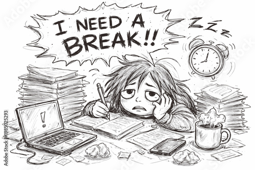 Icon person generation doodle break raw wanting minimal vector simple uneven lines messy